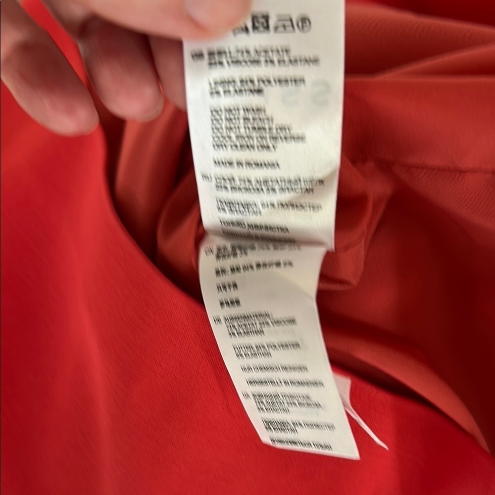 Reiss Red Sheath Dress V-Neck Sleeveless Cocktail size 2 - Picture 13 of 13